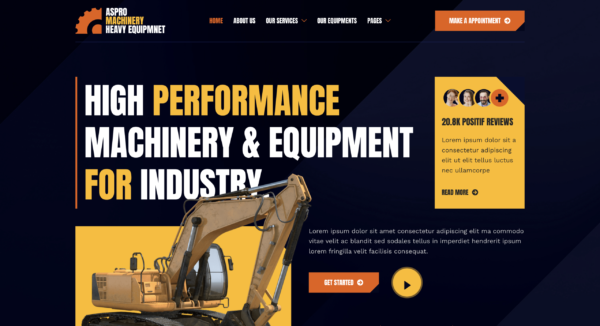 Aspro – Machinery & Heavy Equipment Wordpress Theme GPL